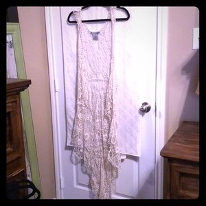 Lace vest ....cream color
